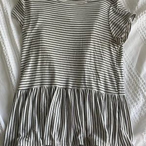 Cute black and white peplum top